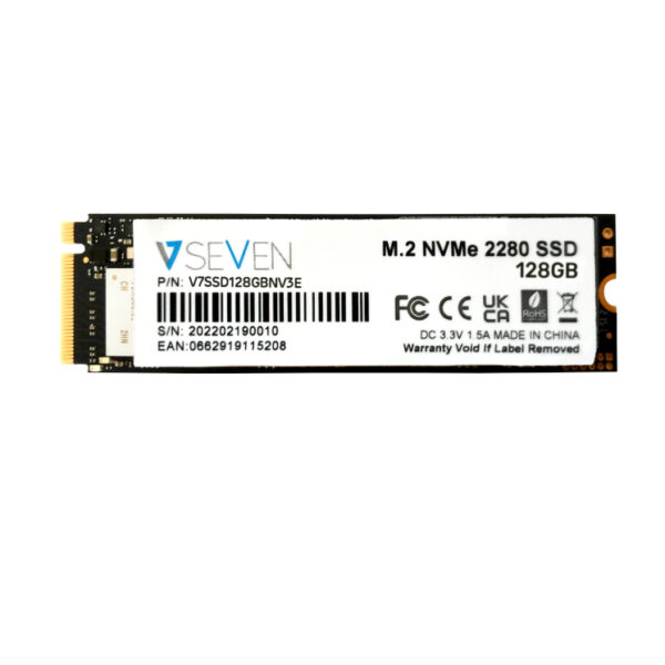 Disco Duro V7 SSD interno V7SSD128GBNV3E NVME Gen3x4 de 128 GB