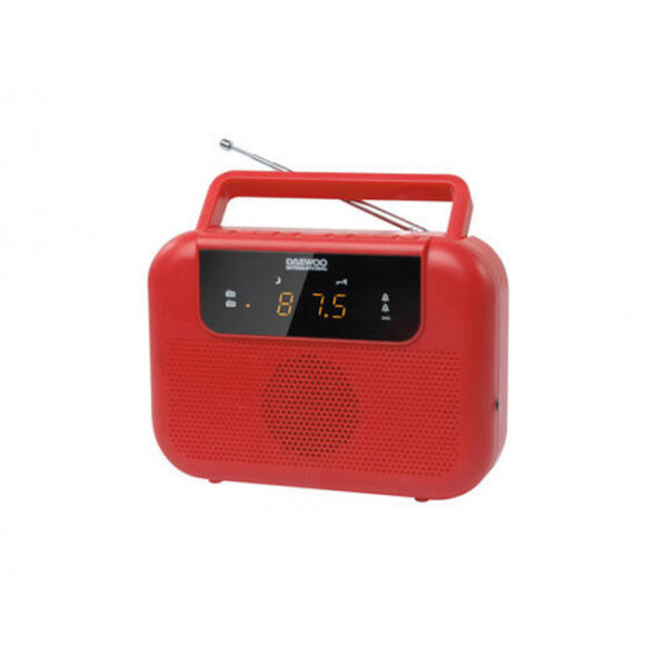 Radio digital portátil AM/FM Daewoo DRP-27 color rojo Usada
