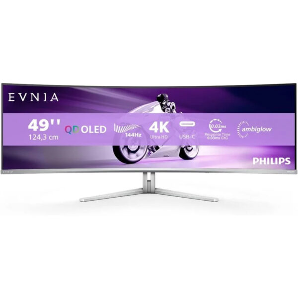 Monitor Philips Evnia 8000 49M2C8900L 48.9" OLED Dual QHD 144Hz FreeSync Usado
