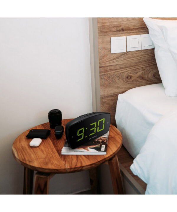 Despertador Metronic con Alarma doble con gran pantalla LED - Negro Usado - Imagen 3