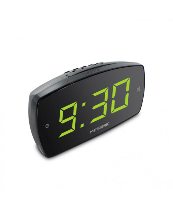 Despertador Metronic con Alarma doble con gran pantalla LED - Negro Usado