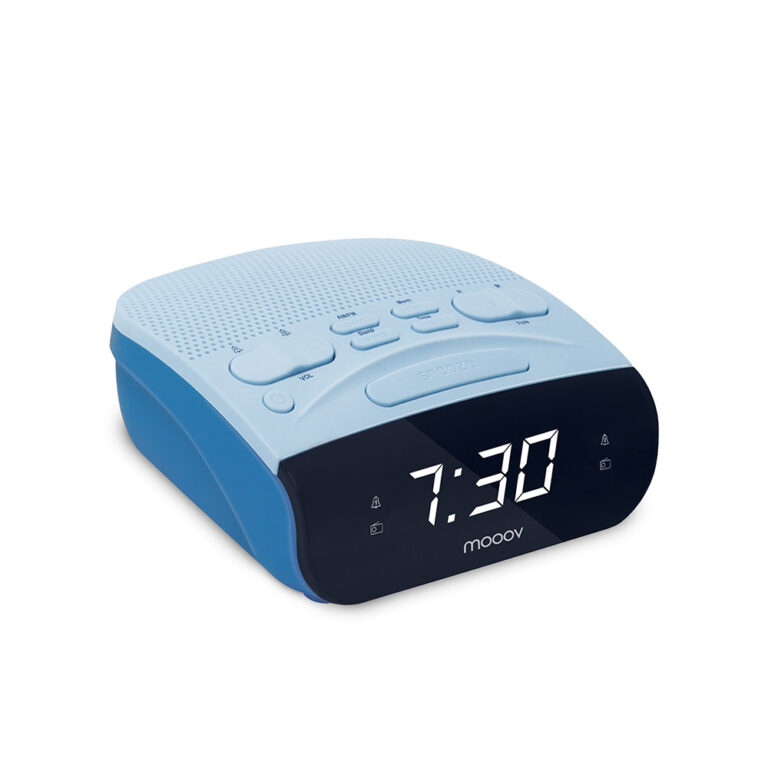 Radio despertador digital FM dual Mooov Dos Colores - Azul / Negro