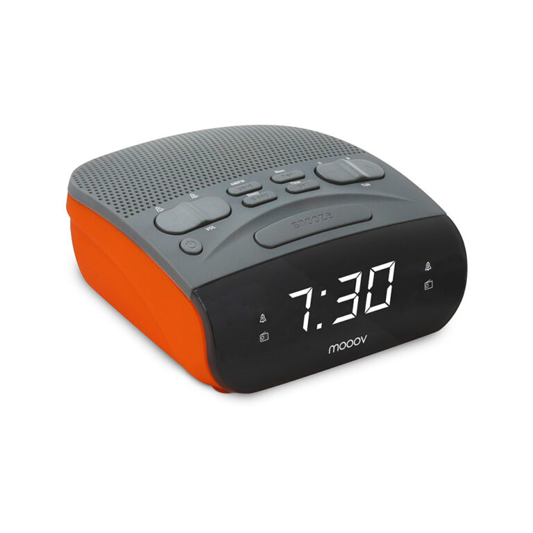 Radio despertador digital FM dual Mooov Dos Colores - Naranja / Negro
