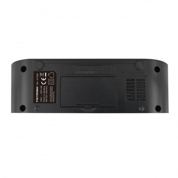 Radio reloj Metronic FM con proyección de alarma dual - Negro Usada - Imagen 7
