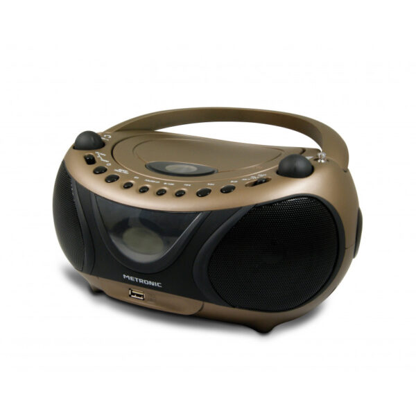 Radio Metronic 477106 Lector CD MP3 con USB /FM Negro/Cobre Usado *Falla Radio* - Imagen 2