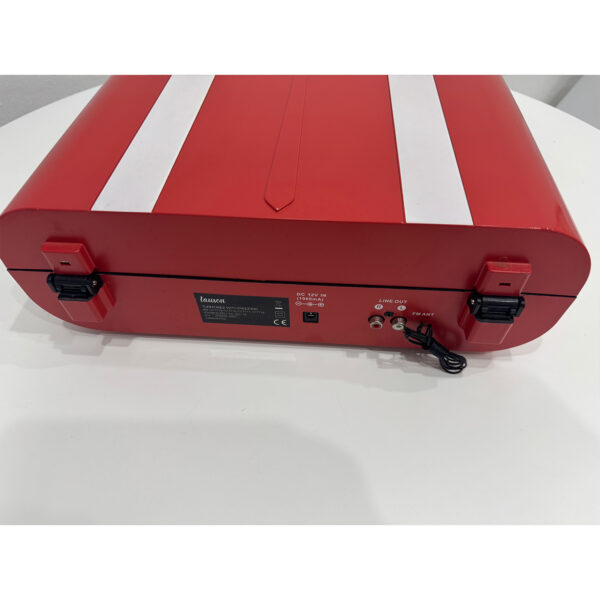 Tocadiscos Lauson 01TT17 vintage BT USB grabación rojo Usado *Rota bisagra* - Imagen 4