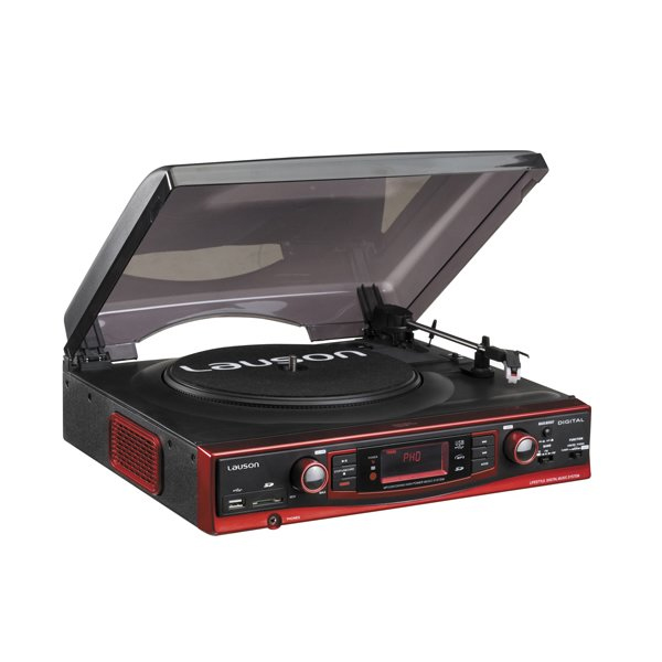Tocadiscos Vintage Lauson CL-135 Giradiscos Vinilo USB grabador y Radio Usado