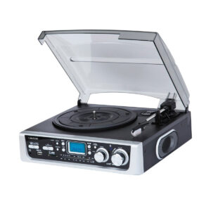 Tocadiscos Retro Lauson CL-144 Giradiscos Vinilo BT USB grabador y Radio FM