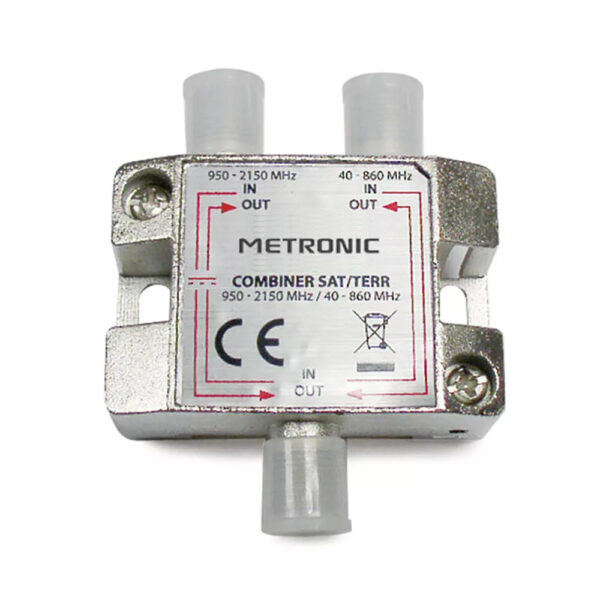 Acoplador/desacoplador de satélite para TV UHF/VHF/FM Metronic 432500