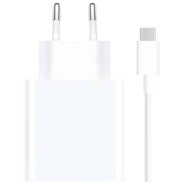 Cargador de Pared Xiaomi 67W Charging Combo Cargador USB-A + Cable USB-C Blanco
