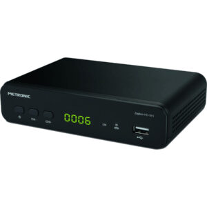 Receptor Metronic TDT ZapBox HD-SP.1 USB DVB-T2 HEVC Botón SOS negro