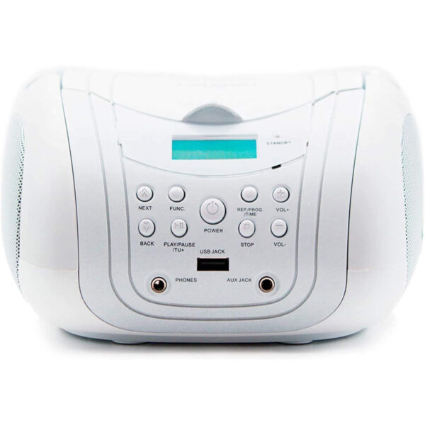 Reproductor CD Lauson MX20 Radio FM USB Blanco Usado - Imagen 4
