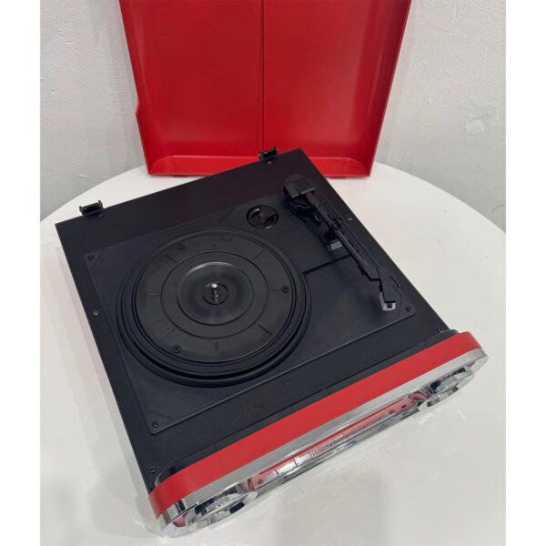 Tocadiscos Lauson 01TT17 vintage BT USB grabación rojo Usado *Rota bisagra* - Imagen 3