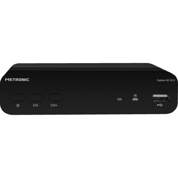 Receptor Metronic TDT ZapBox HD-SO.3 USB DVB-T2 negro