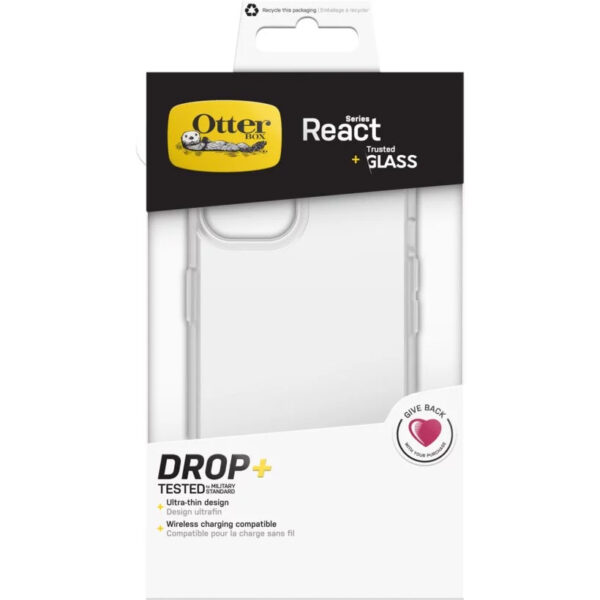 React Funda + Protector Trusted Glass para Apple iPhone 13 Pro transparente - Imagen 2