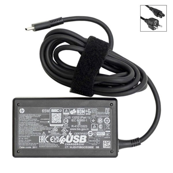 Cargador original HP L65505-003 65W USB-C Negro