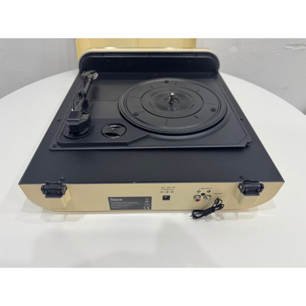 Tocadiscos Lauson 01TT15 vintage BT USB grabación crema Usado *Rota bisagra* - Imagen 3