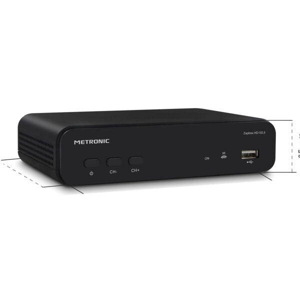 Receptor Metronic TDT ZapBox HD-SO.3 USB DVB-T2 negro - Imagen 3