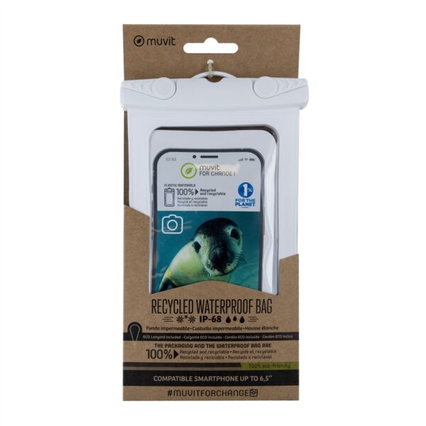Funda Smartphone acuatica universal Muvit MCWPC0002 hasta 6,5" IPX8 blanca - Imagen 2