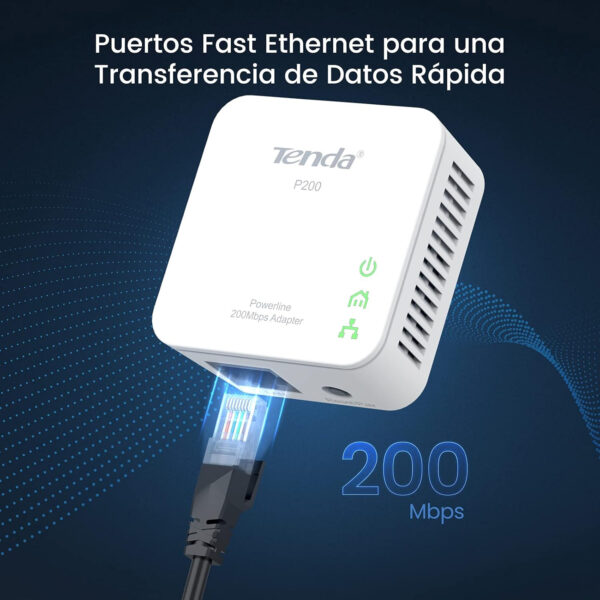 Adaptadores De Red Tenda P200 Twin Pack Powerline Usado *Sin embalaje original* - Imagen 3