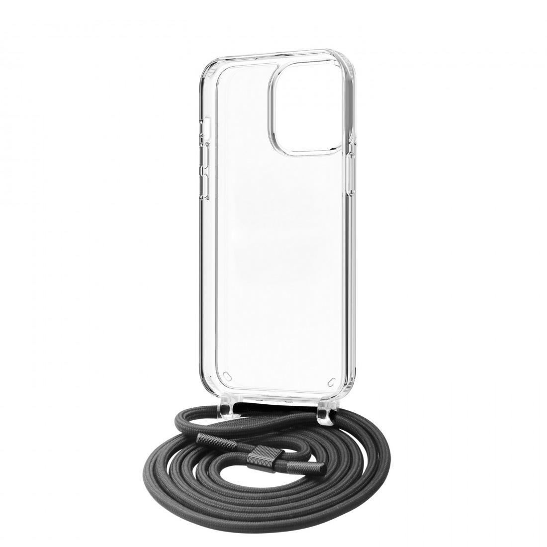 Funda Muvit recycletek para Apple iPhone 15 Pro transparente con colgante negro - Imagen 3