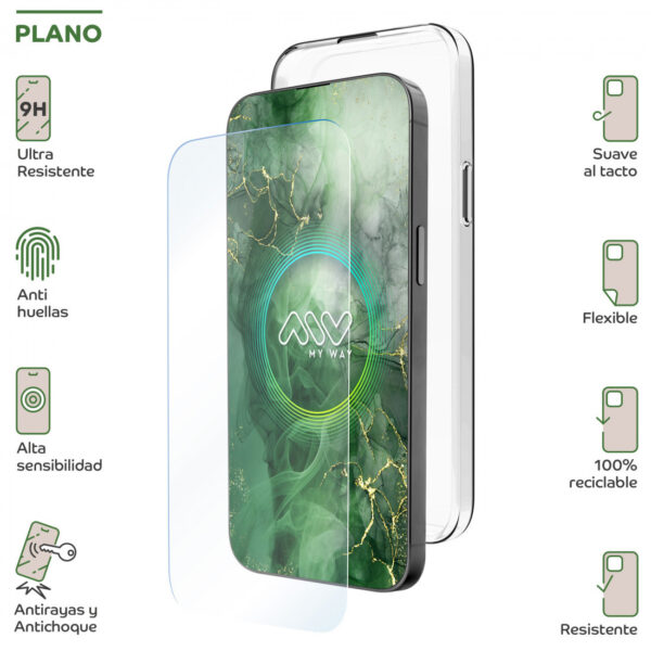 Funda Myway compatible para Samsung Galaxy A25 5G + protector pantalla vidrio - Imagen 2