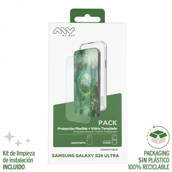 Funda Myway compatible para Samsung Galaxy S24 Ultra + protector pantalla vidrio - Imagen 3