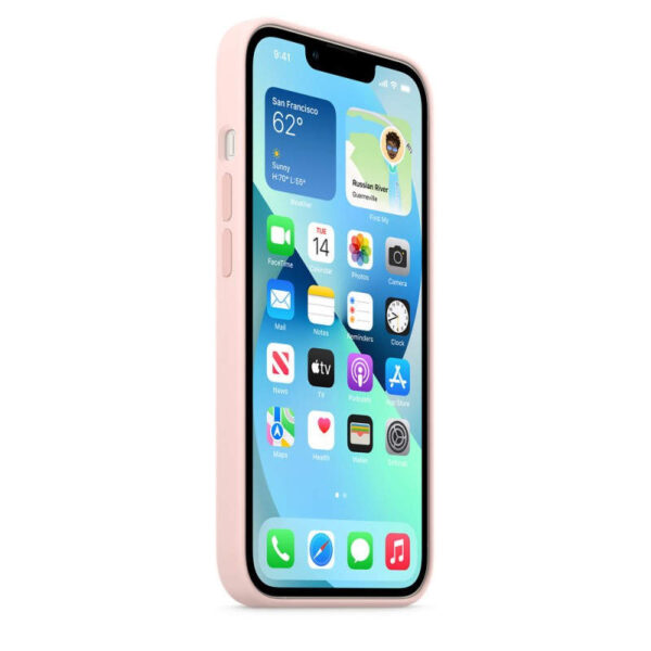 Funda original Apple silicona con MagSafe para Apple iPhone 13 rosa caliza - Imagen 3