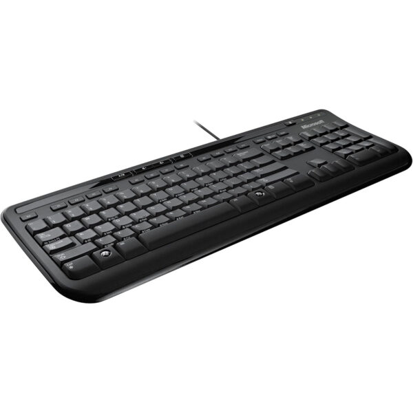 Teclado con cable Microsoft ANB-00021 negro **Teclado en inglés**