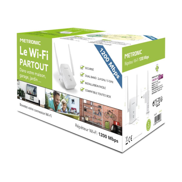 Repetidor señal WiFi 1200mbps Metronic 495439 2.4GHz/5GHz - Imagen 7