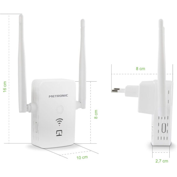 Repetidor señal WiFi 1200mbps Metronic 495439 2.4GHz/5GHz - Imagen 6
