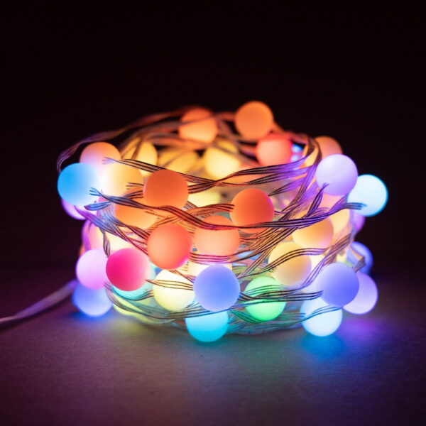 Muvit iO Guirnalda Outdoor WiFi Dreamcolor Mini Globo RGB 10m Usada - Imagen 3