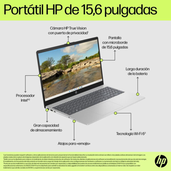 Portátil HP 15-FD0057NS Intel Core i7-1355U/8GB/512GB SSD/15.6" Sin S.O Usado - Imagen 7