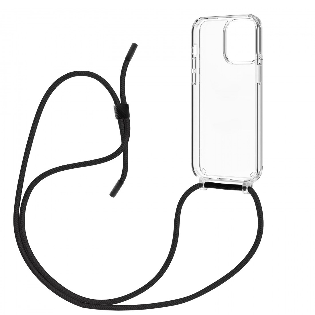 Funda Muvit recycletek para Apple iPhone 15 Pro transparente con colgante negro - Imagen 4