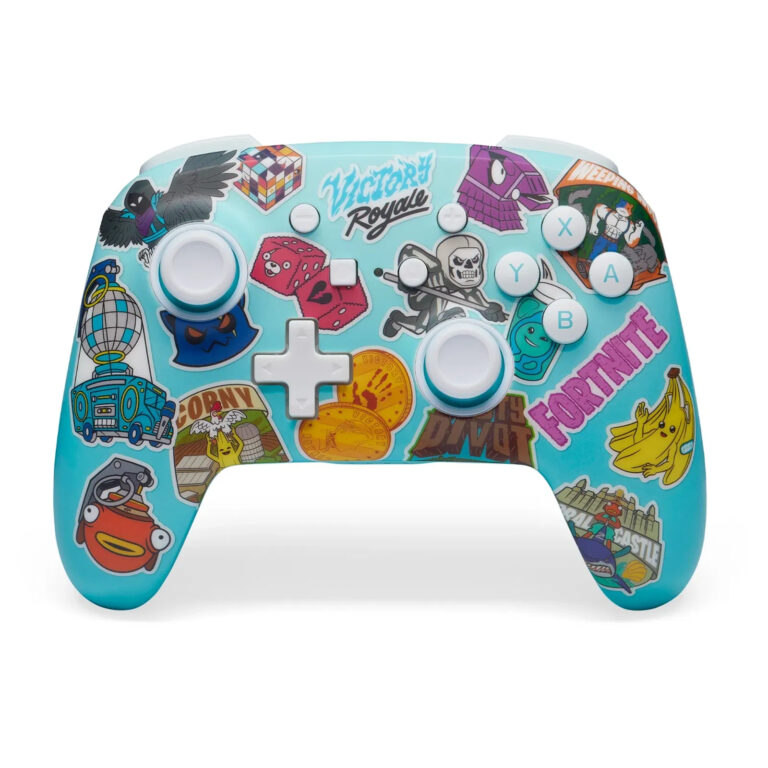 Mando inalámbrico mejorado POWERA para Nintendo Switch Fortnite Sticker Usado
