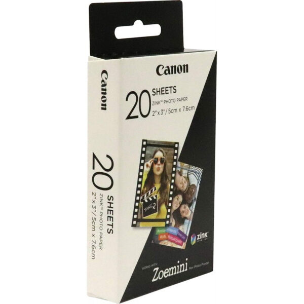 Papel Fotográfico adhesivo Canon Zink Zp-2030 20 Hojas *Embalaje dañado, nuevo* - Imagen 2