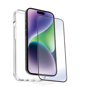 Pack Muvit for Change Apple iPhone 15 funda+protector pantalla vidrio templado