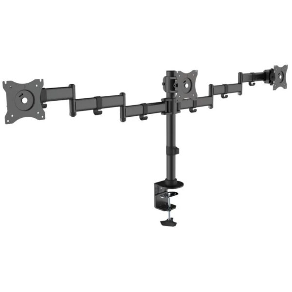 Soporte de Mesa Equip para 3 Pantallas 13"-27" Doble Brazo Articulado Max. 24Kg