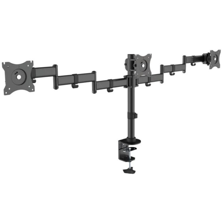 Soporte de Mesa Equip para 3 Pantallas 13"-27" Doble Brazo Articulado Max. 24Kg
