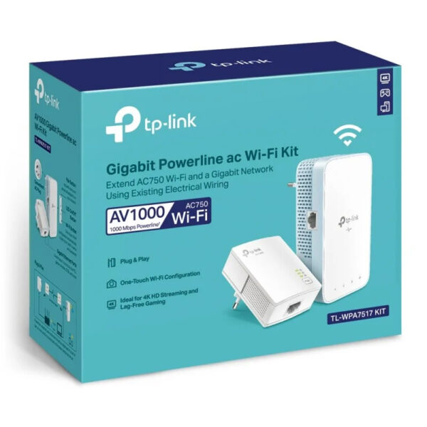 TP-Link TL-WPA7517 KIT PLC Powerline Red Eléctrica AV1000 + WiFi 5 AC1200 - Imagen 4