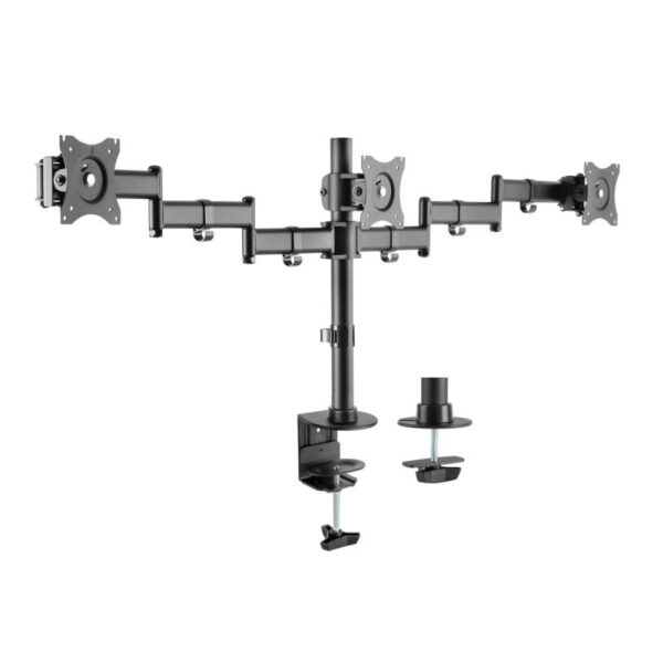 Soporte de Mesa Equip para 3 Pantallas 13"-27" Doble Brazo Articulado Max. 24Kg - Imagen 3