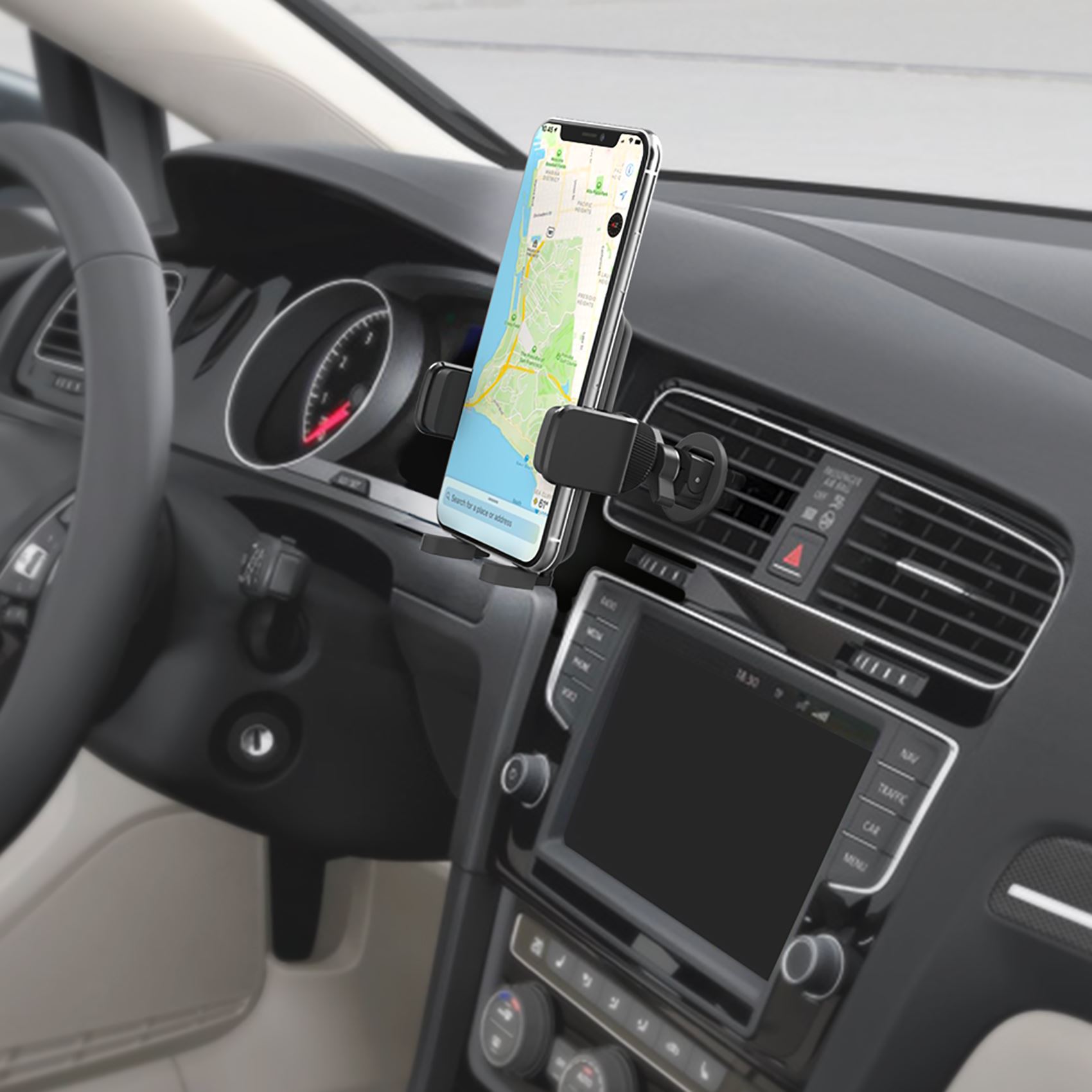 Soporte de Coche Celly universal MOUNTVENTPLUS para clip de ventilación negro - Imagen 4