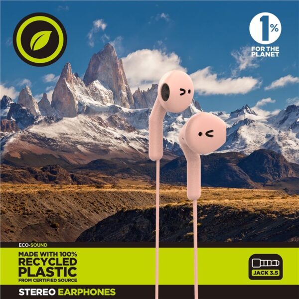 Auriculares estéreo Muvit for Change E56 3.5mm Rosa - Imagen 6