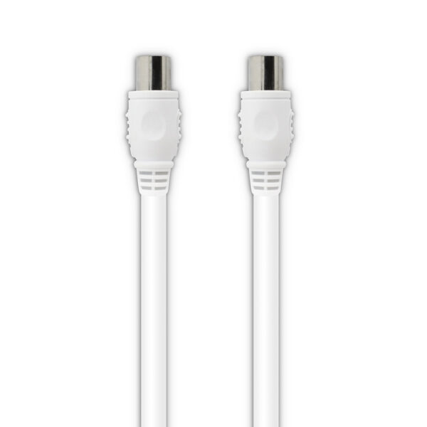 Cable coaxial de TV macho/hembra de 9,52 mm 10m blanco - Imagen 2