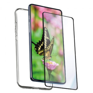 Pack Muvit for Change Oppo A98 funda+protector pantalla vidrio templado plano