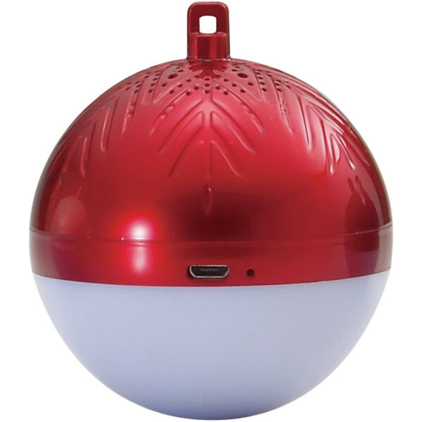 Altavoz portátil Conceptronic Bluetooth Tariq Bola De Navidad Con Luz LED roja - Imagen 2