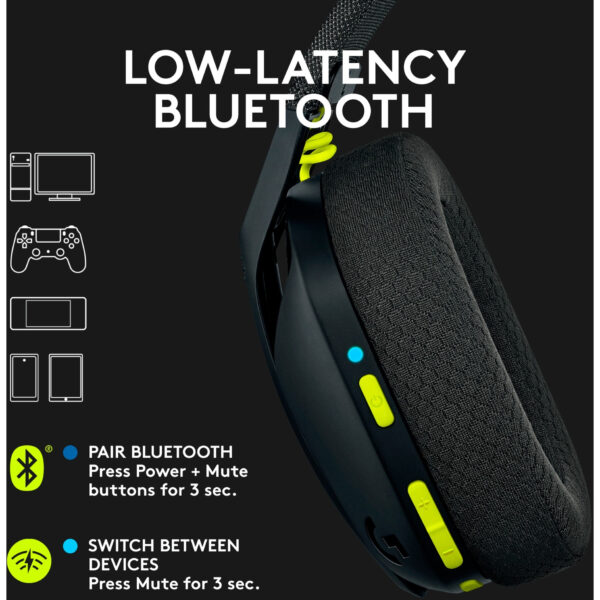 Logitech G435 LIGHTSPEED Auriculares Gaming Inalámbricos Negros - Imagen 3