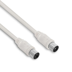 Cable coaxial de TV macho/hembra de 9,52 mm 10m blanco