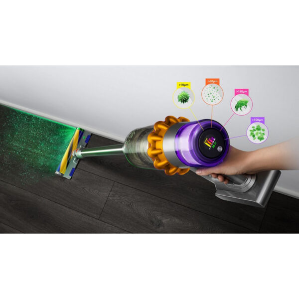 Aspirador escoba Dyson V15 Detect Absolute Amaríllo/Níquel Usado - Imagen 3
