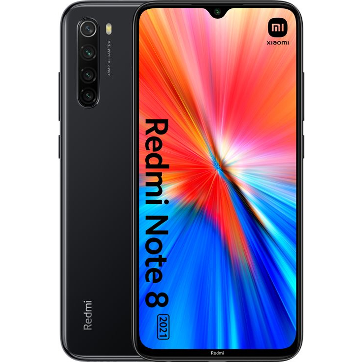 Móvil Xiaomi Redmi Note 8 2021 6,3" 4GB/64GB 4000mAh negro **Emb.dañado, nuevo**